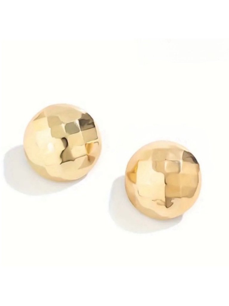 New! Gold Disco Statement Earrings (3026) Nwot